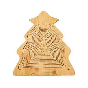 Bonnie & Pop Bamboo Tree-tray Shaped versatile Board EUC